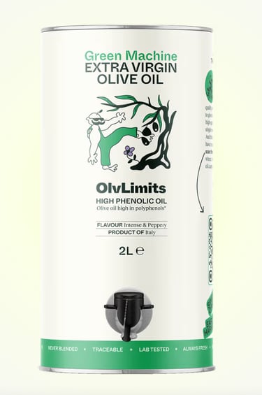 Green Machine 2 litre container 2025 high polypheniol olive oil 