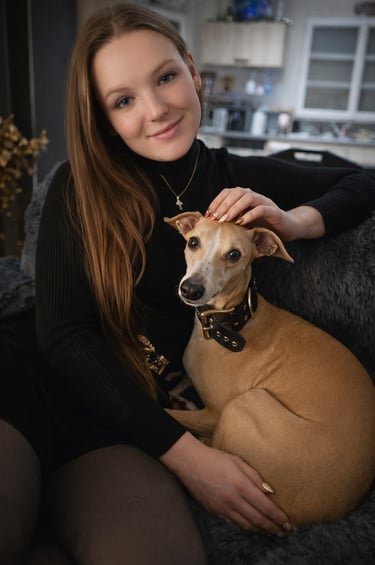 femelle whippet de l'élevage des rives de riss