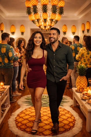 Upside-down pineapple party