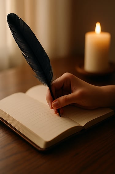 Journaling, meditating