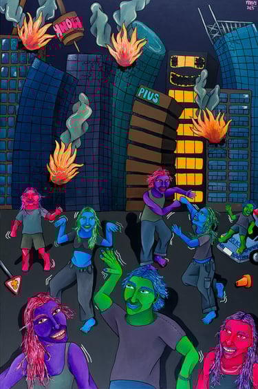 'They Didn't riot, they danced' Art work