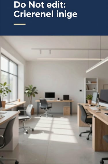 A wide-angle shot of a modern, sun-drenched creative studio with minimalist furniture and open spaces. The color palette includes subtle accents of #415A77 and #0D1B2A. The composition is professional and approachable, designed to build trust with potential clients.