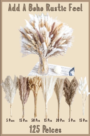 Dried Pampa Grass Boho Table Decor Wedding Rustic Home