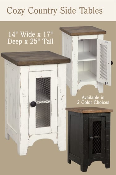 Farmhouse Side Table End Table Night Stand