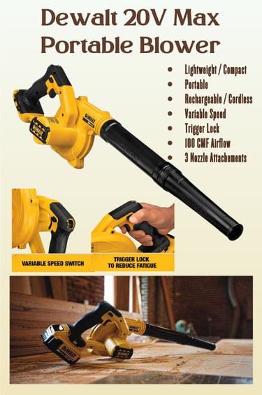 Dewalt 20V Max Lightweight Portable Blower