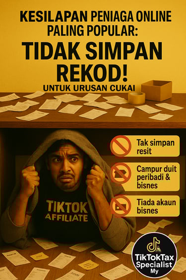 tidak simpan rekod cukai