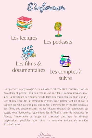 support d'information sur la naissance