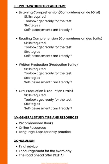 DELF A1 content guide