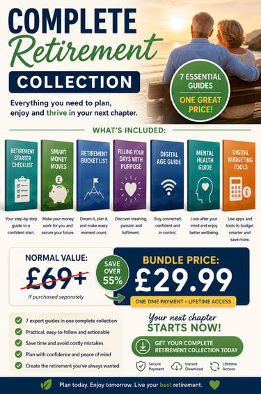 An AI generated image of an advert for the complete retirement collection