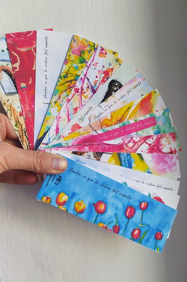 marque pages artistiques aquarelle cadeau