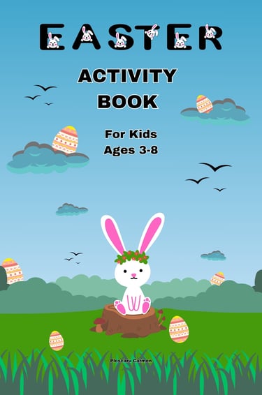 Easter activity book for kids ages 3-8 , Tracing words, coloring, dot-to-dot, eternalsoulwriter.com