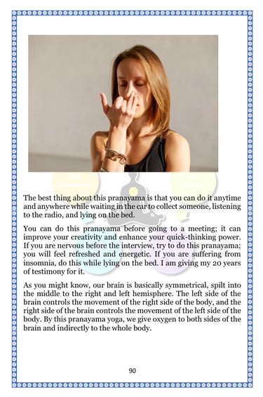 Pranayam yoga book page