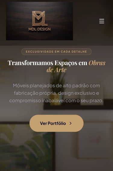 Apresentação do site institucional da MDL Design desenvolvido pela CVO Digital