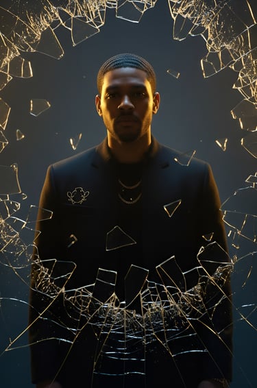 Rome Nova portrait with digital aesthetics