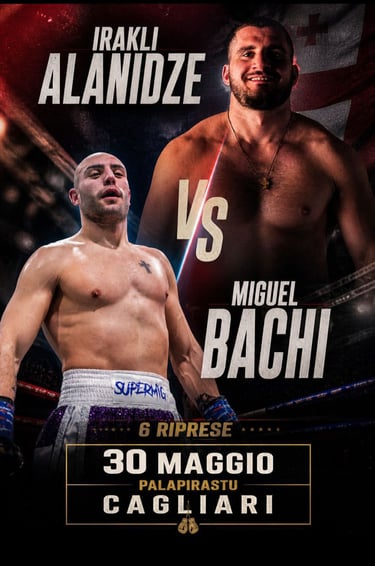 Miguel Bachi vs Irakli Analidze incontro di boxe