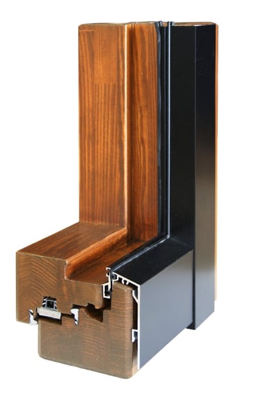 Madera interior; Aluminio exterior