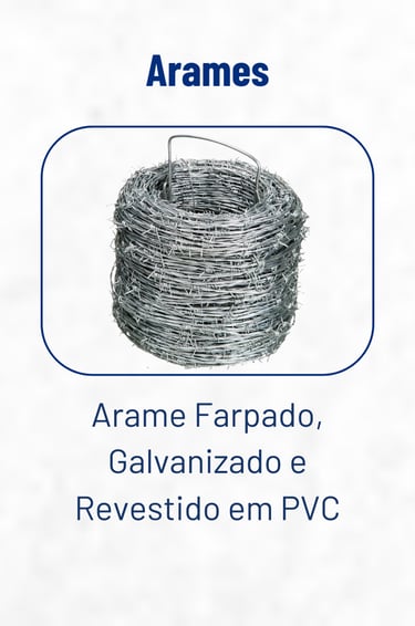 Arames - Foto de Arame farpado - Arame Farpado, Galvanizado e Revestido em PVC