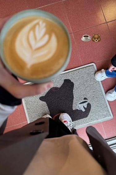 Felpudo personalizado con logo cafeteria bravery