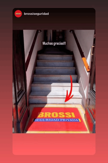 Felpudo personalizado logo oficina brossi