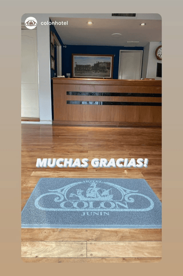 Felpudo personalizado logo hotel colon