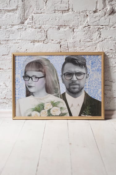 Portret kobiety i mężczyzny, monidło