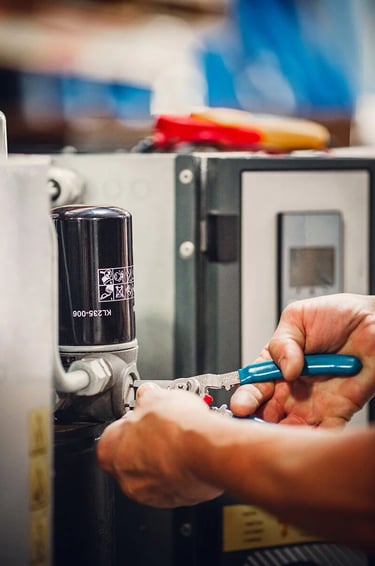 change filter of screw compressor