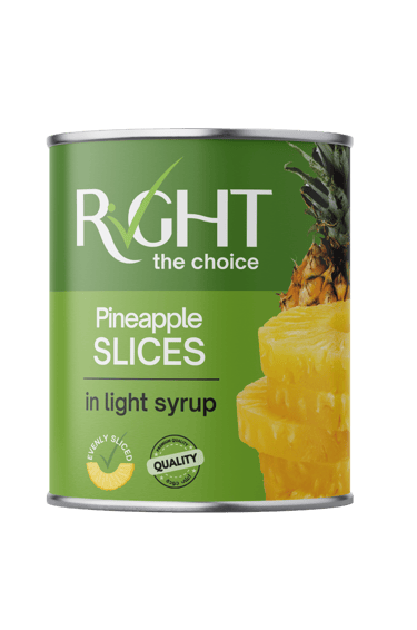 Raya FMCG's Right Brand: Pineapple Slices for export and private label.