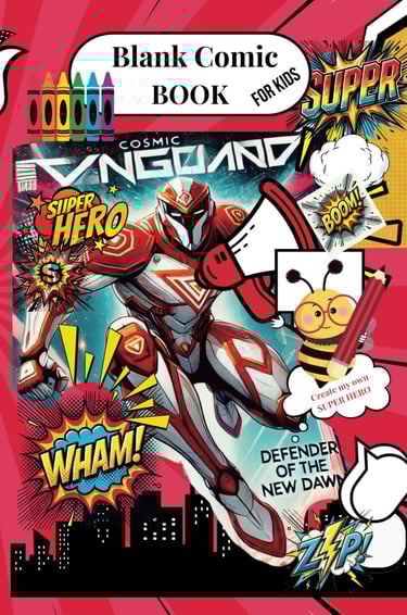 Blank Comic Book, Superhero Sketchbook For Kids