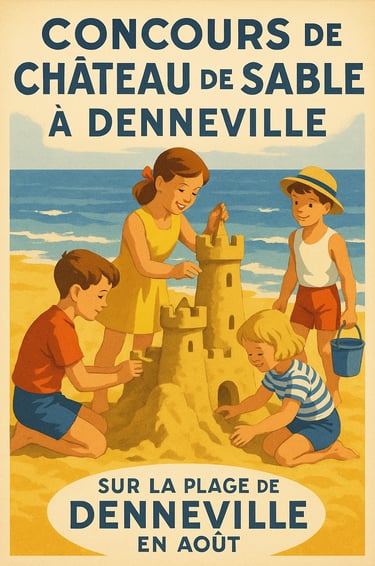 Concours de chateaux de sable de denneville