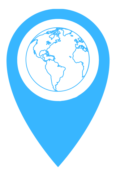 a map marker with a map pin pinpoint map of the world