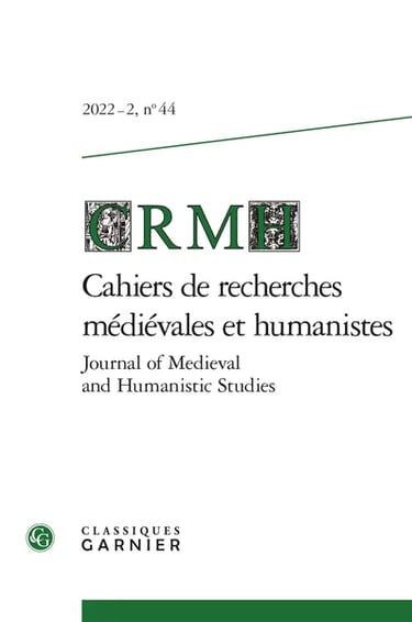 CRMH cahier de recherches médiévales et humanistes 44 2022
