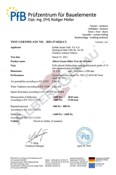 slidernext tanúsítvány 