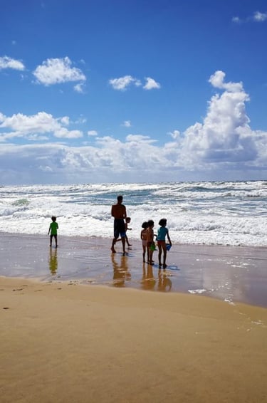 photo de la plage de vieux boucau de jour