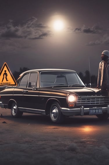 Emergency safety kit from AfriJump neatly arranged inside a car trunk.