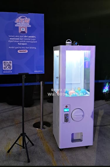 sewa mesin gacha gachapon jumbo kotak