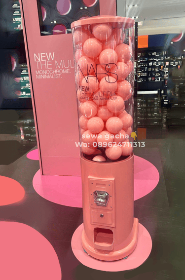 sewa mesin gumball gachapon gacha pink