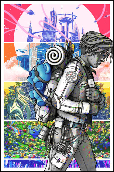 Interdimensional Vagabond Issue 02 cover – the battery begins to fill as Grey’s world is threatened