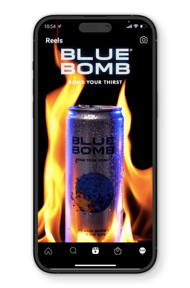 Social Media Content Produktion & Betreuung für Blue Bomb – Videos und Fotos für Instagram zur Steig