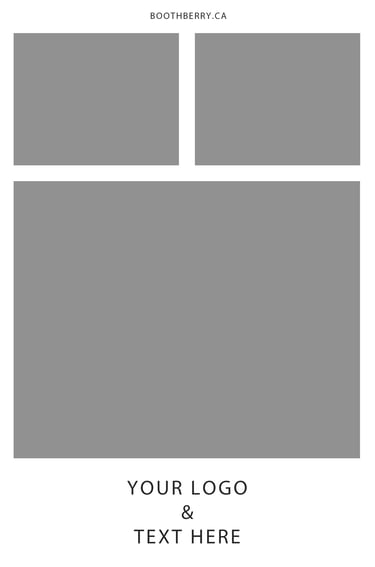 print layout with 3 photos and design on the bottom