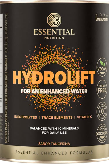 Hydrolift Essential Nutrition: eletrólitos e minerais para hidratação avançada.