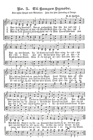 sheet music of hymn five