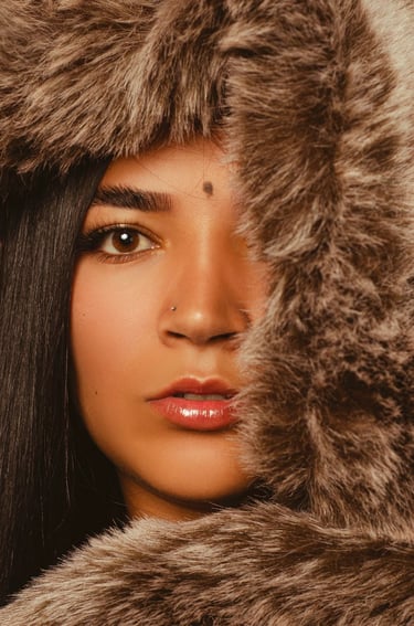 An image of a woman with almond eye shape.