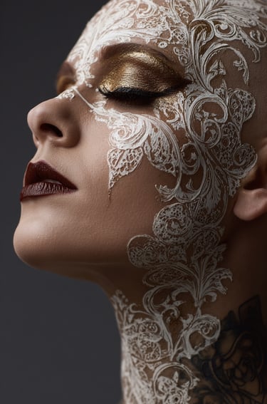 Luxury editorial hair and makeup styling with polished waves and soft cinematic beauty lighting.