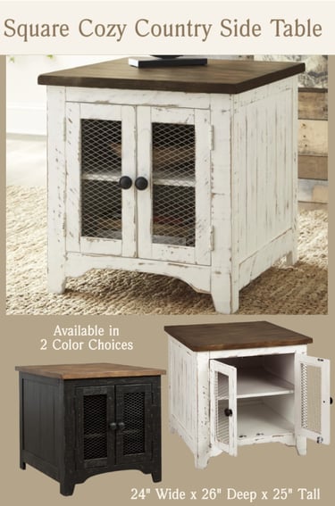 Rustic Side Table End Table Night Stand Living Room Table