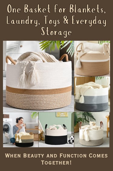Large Cotton Rope Blanket Basket