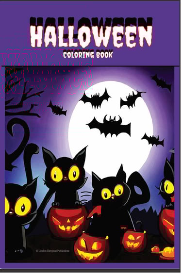 Halloween coloring book PDF download cover