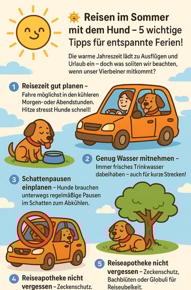 a poster with a picture of a dog in a car