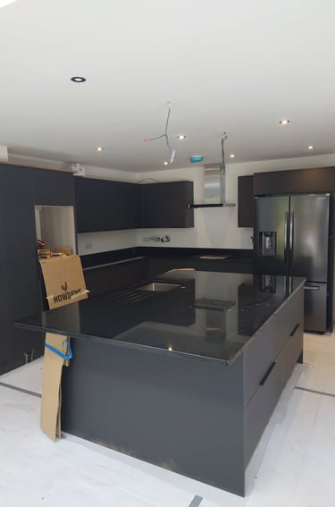 Selection of Nuova Home Improvements bathroom and kitchen projects, featuring walk‑in showers, frees