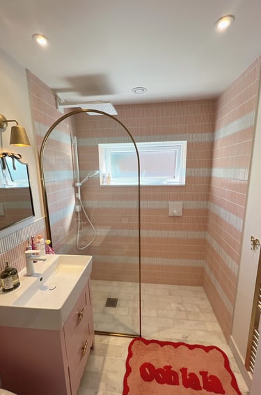 Selection of Nuova Home Improvements bathroom and kitchen projects, featuring walk‑in showers, frees