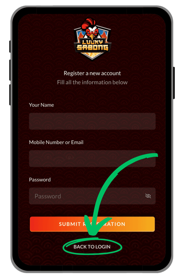 goperya back to login screen